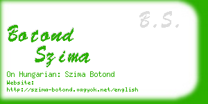 botond szima business card